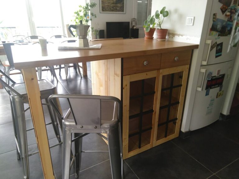 Bar rangement cuisine salon